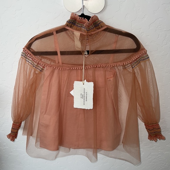 NWT Tia Cibani Antoinette Smocked Blouse size 3-4T - Picture 5 of 7